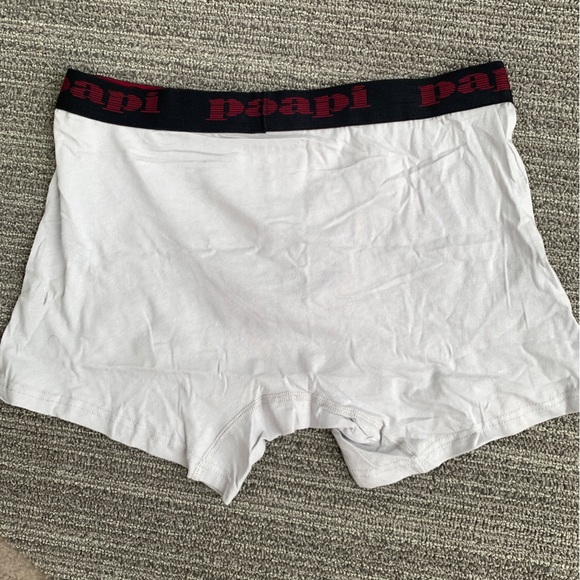 PAPI MENS BRAND NEW LIGHT GRAY COTTON STRETCH BOXER BRIEF MEDIUM (1 PAIR ONLY) - Picture 10 of 10